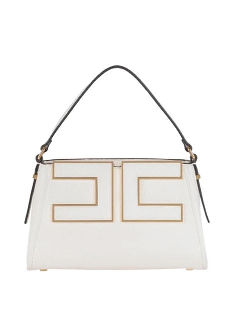 Borsa ELISABETTA FRANCHI donna BS36A56 Bianca piccola effetto pelle logo tracolla ELISABETTA FRANCHI | Borse | BS36A56DZ9